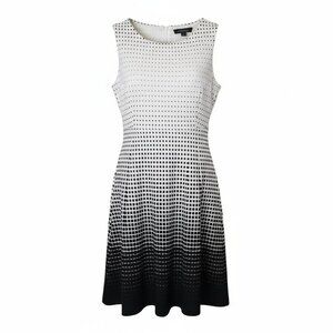 Haani Black/White Ombre Fit&Flare Dress Womens Large Sleeveless Work/Cocktail